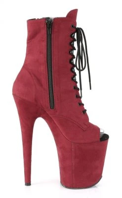 Pleaser FLAMINGO-1021FS Burgundy Faux Suede Ankle Boots 11 Pleaser FLAMINGO-1021FS Burgundy Faux Suede Ankle Boots