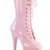 Pleaser FLAMINGO-1050 Baby Pink Patent Mid Calf Boots