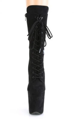 Pleaser FLAMINGO-1050FS Black Faux Suede Mid Calf Boots 8 Pleaser FLAMINGO-1050FS Black Faux Suede Mid Calf Boots