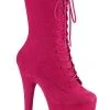 Pleaser FLAMINGO-1050FS Hot Pink Faux Suede Mid Calf Boots Pole Shoes 1 Pleaser FLAMINGO-1050FS Hot Pink Faux Suede Mid Calf Boots Pole Shoes