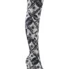 Pleaser Pole Shoes FLAMINGO-3000DP Money Print Thigh High Boots