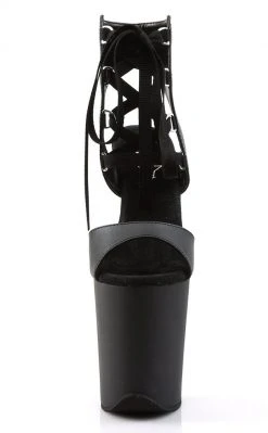 Pleaser Pole Shoes FLAMINGO-800-14 Black Matte Heels