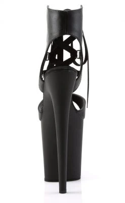 Pleaser Pole Shoes FLAMINGO-800-14 Black Matte Heels