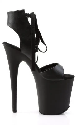 Pleaser Pole Shoes FLAMINGO-800-14 Black Matte Heels