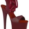 Pleaser FLAMINGO-800-14 Burgundy Peeptoe Heels