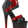 Pleaser FLAMINGO-800-15 Black & Red Matte Ombre Heels 1 Pleaser FLAMINGO-800-15 Black & Red Matte Ombre Heels