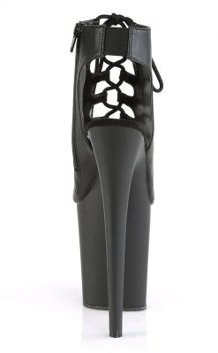 Pleaser FLAMINGO-800-20 Black Matte Peep Toe Heels