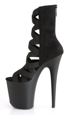 Pleaser FLAMINGO-800-24 Strappy Black Heels