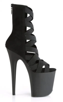 Pleaser FLAMINGO-800-24 Strappy Black Heels