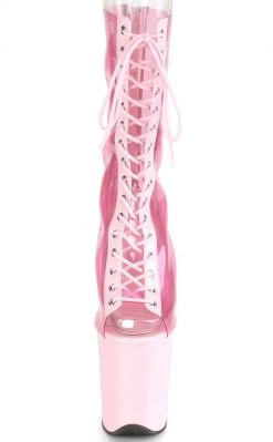 Pleaser Pole Shoes FLAMINGO-800-34 Baby Pink PVC Heels