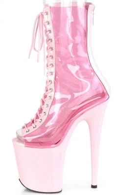 Pleaser Pole Shoes FLAMINGO-800-34 Baby Pink PVC Heels