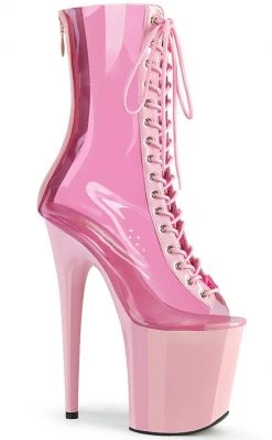 Pleaser Pole Shoes FLAMINGO-800-34 Baby Pink PVC Heels