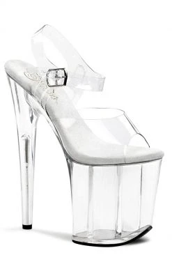 Pleaser FLAMINGO-808 Clear Heels Pole Shoes