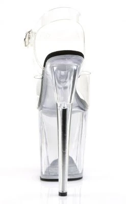 Pleaser FLAMINGO-808 Clear With Black Heels