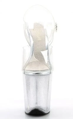 Pleaser FLAMINGO-808MMG Clear Glitter Heels