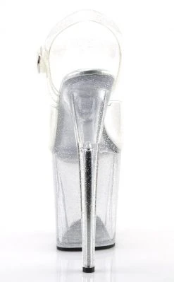 Pleaser FLAMINGO-808MMG Clear Glitter Heels