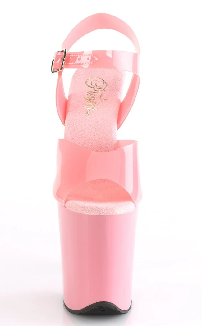 Pleaser FLAMINGO-808N Jelly-like High Heels In Baby Pink Pole Shoes 4 Pleaser FLAMINGO-808N Jelly-like High Heels In Baby Pink Pole Shoes