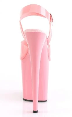 Pleaser FLAMINGO-808N Jelly-like High Heels In Baby Pink Pole Shoes 10 Pleaser FLAMINGO-808N Jelly-like High Heels In Baby Pink Pole Shoes
