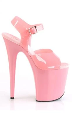 Pleaser FLAMINGO-808N Jelly-like High Heels In Baby Pink Pole Shoes 11 Pleaser FLAMINGO-808N Jelly-like High Heels In Baby Pink Pole Shoes