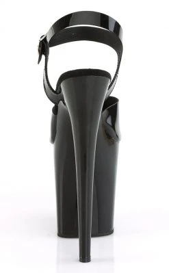 Pleaser FLAMINGO-808N Jelly-like High Heels In Black Pole Shoes