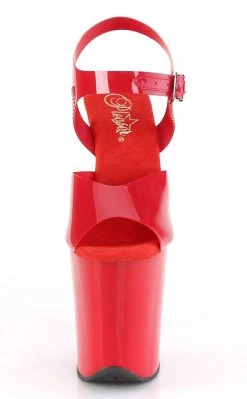 Pleaser Pole Shoes FLAMINGO-808N Jelly-like High Heels In Red