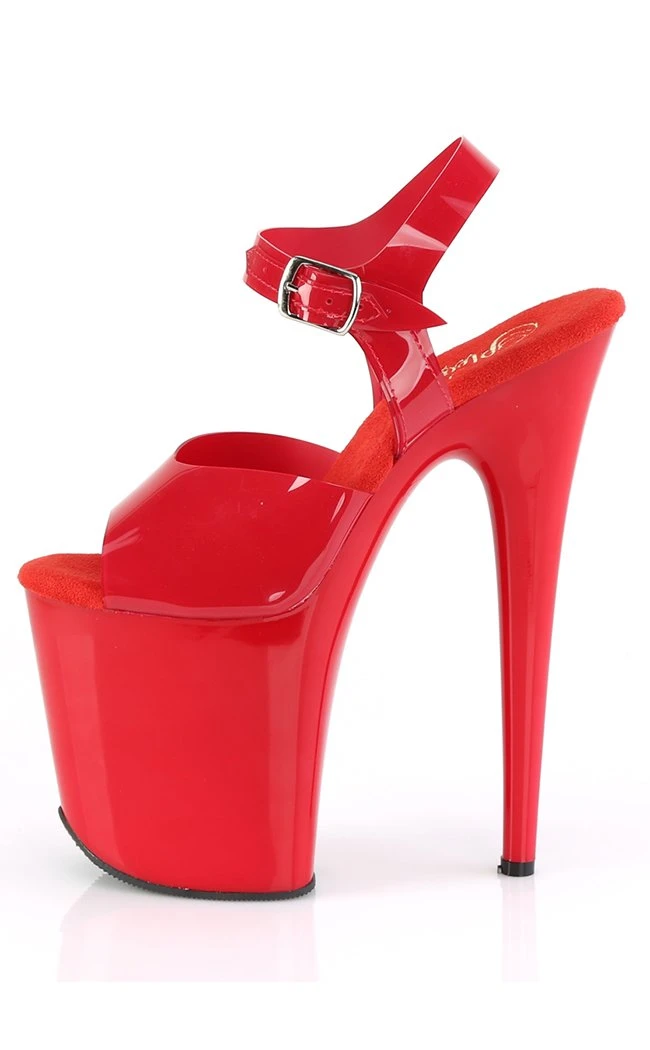 Pleaser Pole Shoes FLAMINGO-808N Jelly-like High Heels In Red 5 Pleaser Pole Shoes FLAMINGO-808N Jelly-like High Heels In Red