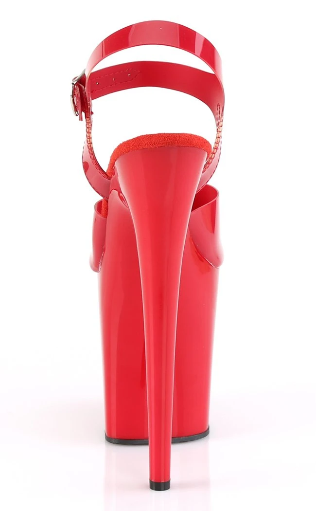 Pleaser Pole Shoes FLAMINGO-808N Jelly-like High Heels In Red 6 Pleaser Pole Shoes FLAMINGO-808N Jelly-like High Heels In Red