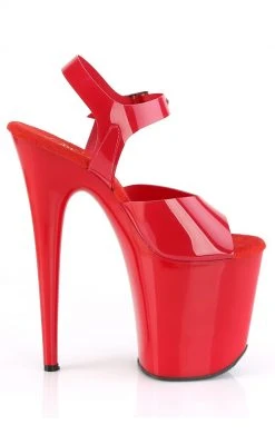 Pleaser Pole Shoes FLAMINGO-808N Jelly-like High Heels In Red 11 Pleaser Pole Shoes FLAMINGO-808N Jelly-like High Heels In Red