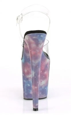 Pleaser FLAMINGO-808REFL Galaxy Reflective UV Glow Heels Pole Shoes