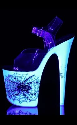 Pleaser Pole Shoes FLAMINGO-808SW Neon White Heels 9 Pleaser Pole Shoes FLAMINGO-808SW Neon White Heels