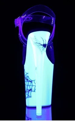 Pleaser Pole Shoes FLAMINGO-808SW Neon White Heels 10 Pleaser Pole Shoes FLAMINGO-808SW Neon White Heels