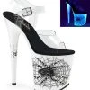 Pleaser Pole Shoes FLAMINGO-808SW Neon White Heels