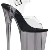 Pleaser Pole Shoes FLAMINGO-808T Smoke Tinted Heels