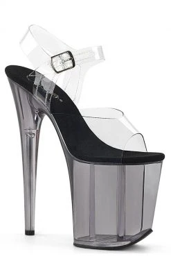 Pleaser Pole Shoes FLAMINGO-808T Smoke Tinted Heels