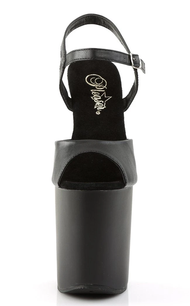 Pleaser Pole Shoes FLAMINGO-809 Black Faux Leather Heels 4 Pleaser Pole Shoes FLAMINGO-809 Black Faux Leather Heels