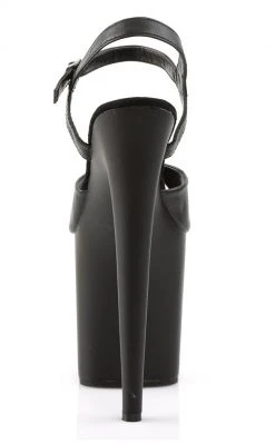 Pleaser Pole Shoes FLAMINGO-809 Black Faux Leather Heels 10 Pleaser Pole Shoes FLAMINGO-809 Black Faux Leather Heels