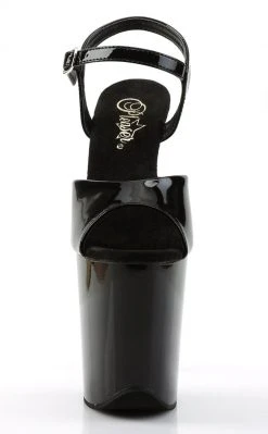 Pleaser FLAMINGO-809 Black Patent Heels Pole Shoes