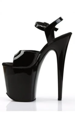 Pleaser FLAMINGO-809 Black Patent Heels Pole Shoes