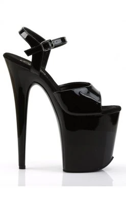 Pleaser FLAMINGO-809 Black Patent Heels Pole Shoes