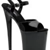 Pleaser FLAMINGO-809 Black Patent Heels Pole Shoes