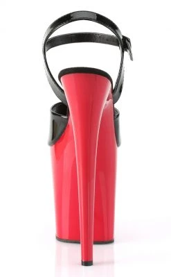 Pleaser FLAMINGO-809 Black Patent & Red Heels 10 Pleaser FLAMINGO-809 Black Patent & Red Heels
