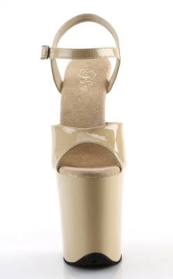 Pleaser FLAMINGO-809 Cream Patent Heels Pole Shoes