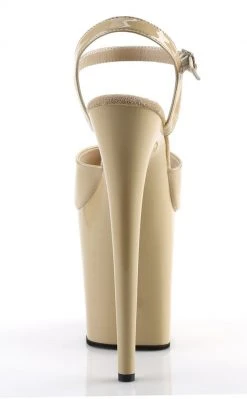 Pleaser FLAMINGO-809 Cream Patent Heels Pole Shoes