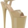 Pleaser FLAMINGO-809 Cream Patent Heels Pole Shoes 2 Pleaser FLAMINGO-809 Cream Patent Heels Pole Shoes