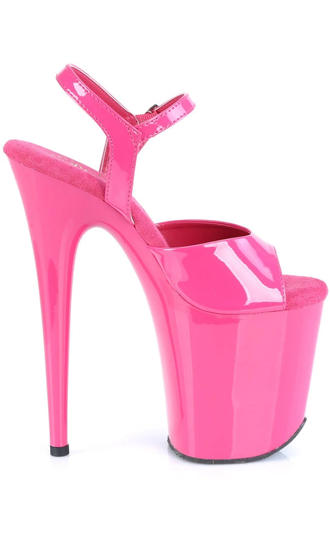 Pleaser FLAMINGO-809 Hot Pink Patent Heels Pole Shoes 7 Pleaser FLAMINGO-809 Hot Pink Patent Heels Pole Shoes