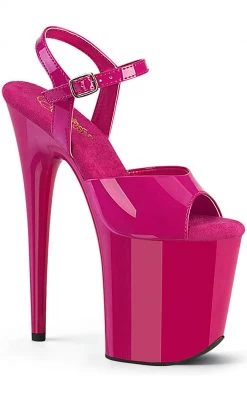 Pleaser FLAMINGO-809 Hot Pink Patent Heels Pole Shoes