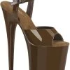 Pleaser Pole Shoes FLAMINGO-809 Mocha Patent Heels 2 Pleaser Pole Shoes FLAMINGO-809 Mocha Patent Heels