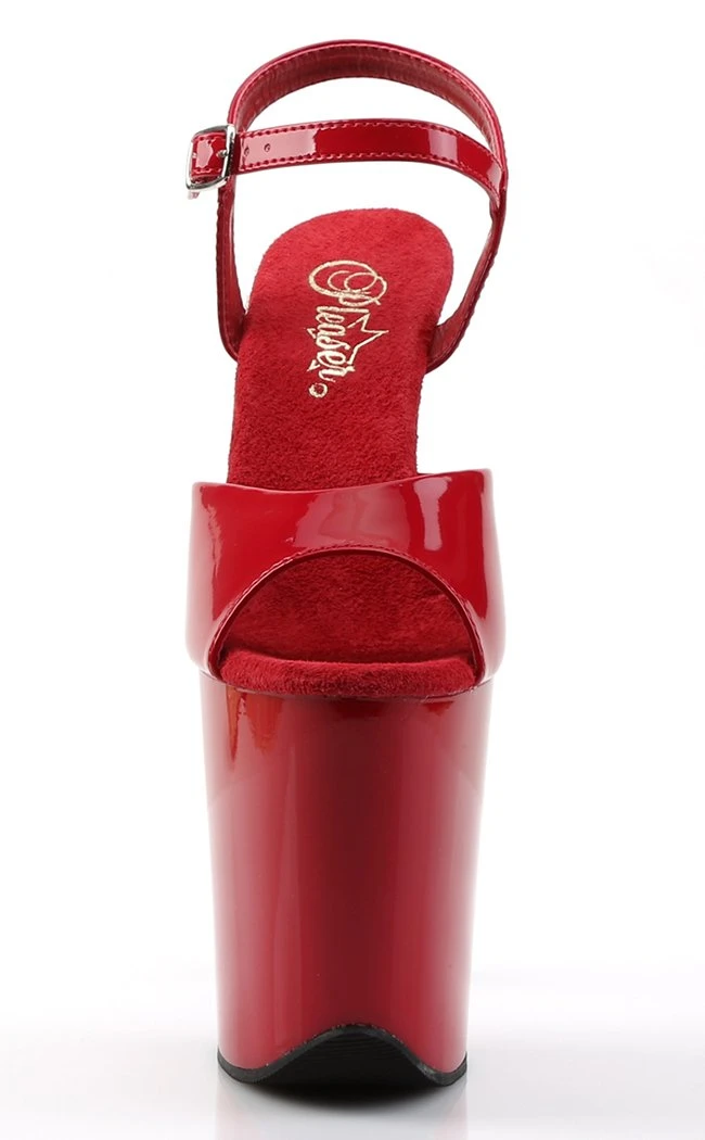 Pleaser Pole Shoes FLAMINGO-809 Red Patent Heels 4 Pleaser Pole Shoes FLAMINGO-809 Red Patent Heels