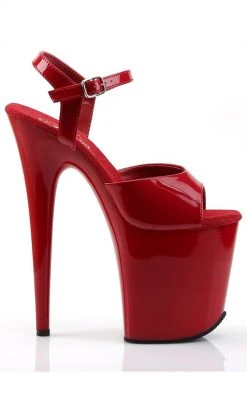 Pleaser Pole Shoes FLAMINGO-809 Red Patent Heels 11 Pleaser Pole Shoes FLAMINGO-809 Red Patent Heels