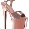 Pleaser FLAMINGO-809 Rose Gold Chrome Heels Pole Shoes